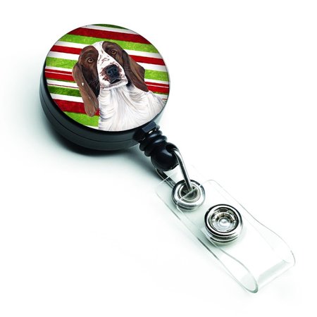 TEACHERS AID Welsh Springer Spaniel Candy Cane Holiday Christmas Retractable Badge Reel TE225587